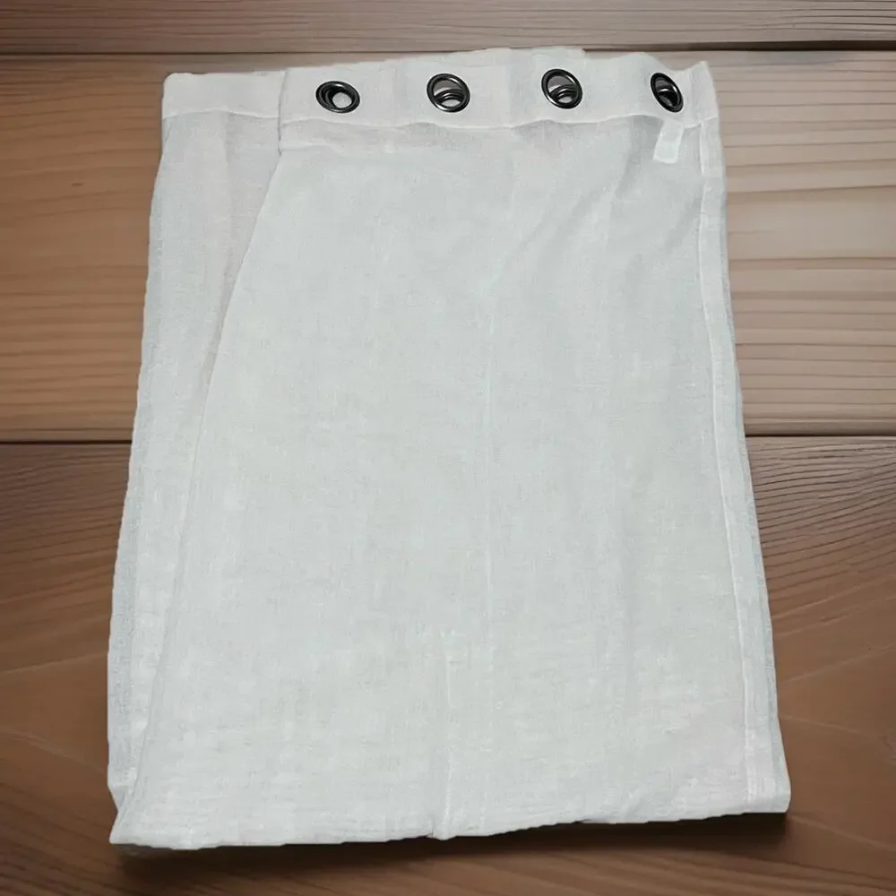 JCPenney Home Set 2 Grommet Top Semi Sheer Curtain Panels 50”x83” Ivory 2017